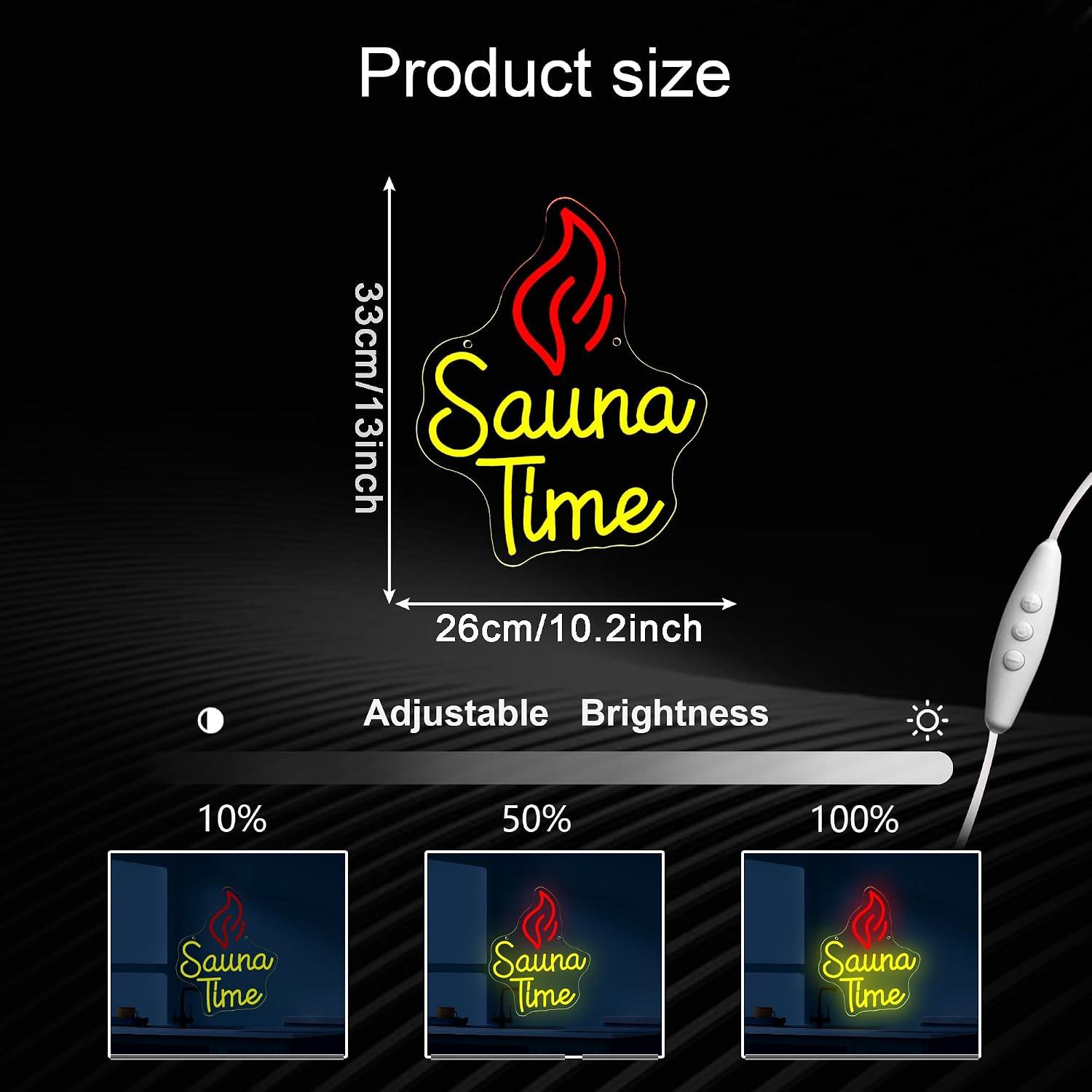 Sauna Time Neon Sign USB Dimma - đánh giá và giá Spa Wellness Usa
